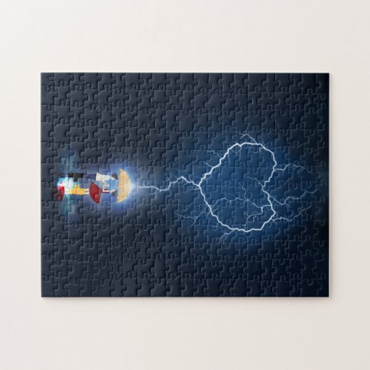 "Lovehit" Romantic Moment onder een paraplu Legpuzzel (Horizontaal)