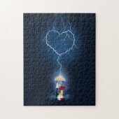 "Lovehit" Romantic Moment onder een paraplu Legpuzzel (Verticaal)
