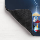 "Lovehit" Romantic Moment onder een paraplu Muismat (Hoek)