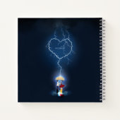 "Lovehit" Romantic Moment onder een paraplu Notitieboek (Achterkant)