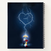 "Lovehit" Romantic Moment onder een paraplu Notitieboek (Achterkant)