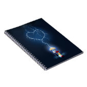 "Lovehit" Romantic Moment onder een paraplu Notitieboek (Rechterzijde)