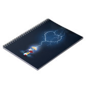 "Lovehit" Romantic Moment onder een paraplu Notitieboek (Linkerzijde)