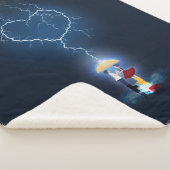 "Lovehit" Romantic Moment onder een paraplu Sherpa Deken (3/4)