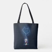 "Lovehit" Romantic Moment onder een paraplu Tote Bag (Achterkant)