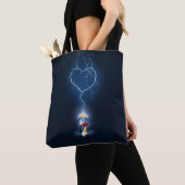 "Lovehit" Romantic Moment onder een paraplu Tote Bag (Dichtbij)