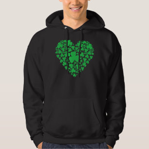 Loveicon Green Shamrocks St Patrick's Day Irish Hoodie