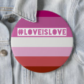 #LoveIsLove hashtag badge Ronde Button 6,0 Cm (In situ)