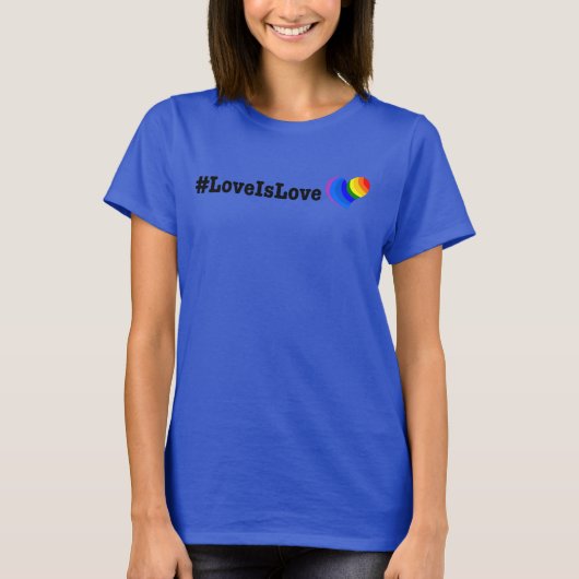 #LoveIsLove hashtag-shirt T-shirt (Voorkant)
