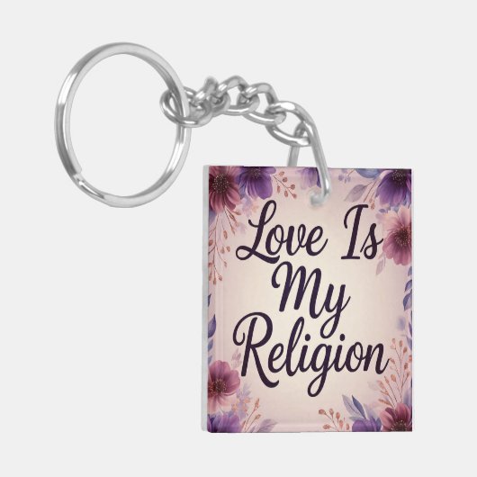 LoveIsMyReligion Sleutelhanger (Voorkant Links)
