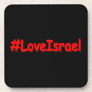 "#LoveIsrael" Cute Design. Bestel nu Bier Onderzetter