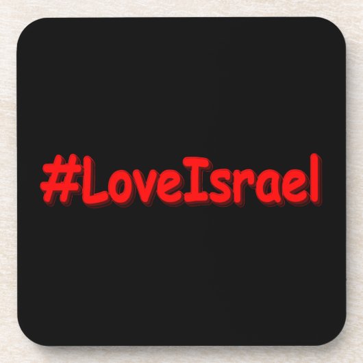 "#LoveIsrael" Cute Design. Bestel nu Bier Onderzetter (Voorkant)
