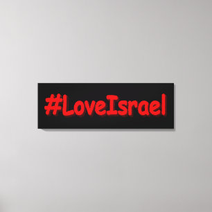 "#LoveIsrael" Cute Design. Bestel nu Canvas Afdruk