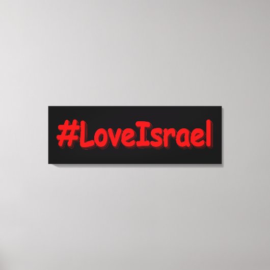 "#LoveIsrael" Cute Design. Bestel nu Canvas Afdruk (Voorkant)