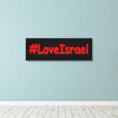 "#LoveIsrael" Cute Design. Bestel nu Canvas Afdruk (Insitu (Houten vloer))