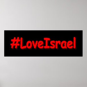 "#LoveIsrael" Cute Design. Bestel nu Poster