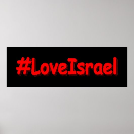 "#LoveIsrael" Cute Design. Bestel nu Poster (Voorkant)