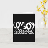 Lovejoy Fan Gift Graphic Design Music Lover  Kaart (Gele Bloem)