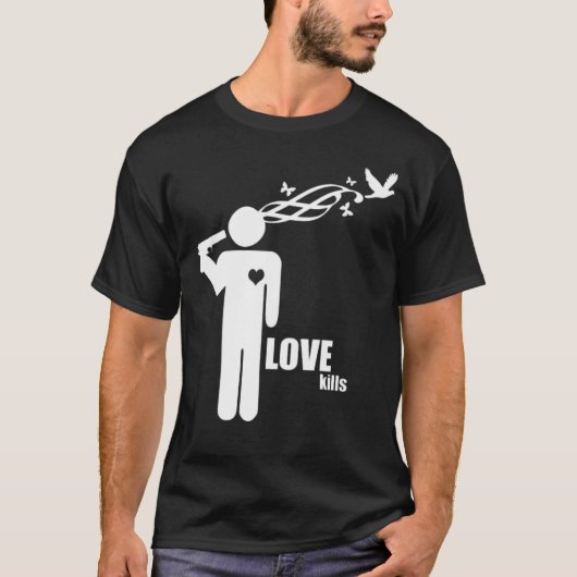 LoveKills Graphic T-shirt (donker) (Voorkant)