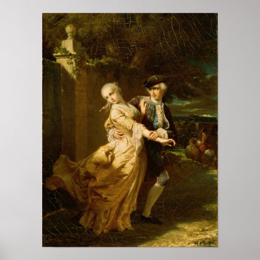 Lovelace Abducting Clarissa Harlowe, 1867 Poster (Voorkant)