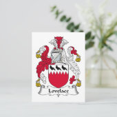 Lovelace Family Crest Briefkaart (Staand voorkant)