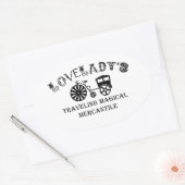 Lovelady's Traveling Magical Mercantile Ovale Sticker (Envelop)