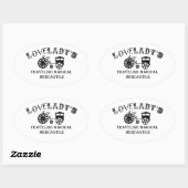 Lovelady's Traveling Magical Mercantile Ovale Sticker (Vel)
