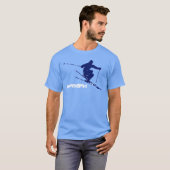 Loveland Blue Snow Ski T-shirt (Voorkant volledig)