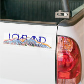 Loveland Colorado artistieke bergsticker Bumpersticker (Op Truck)
