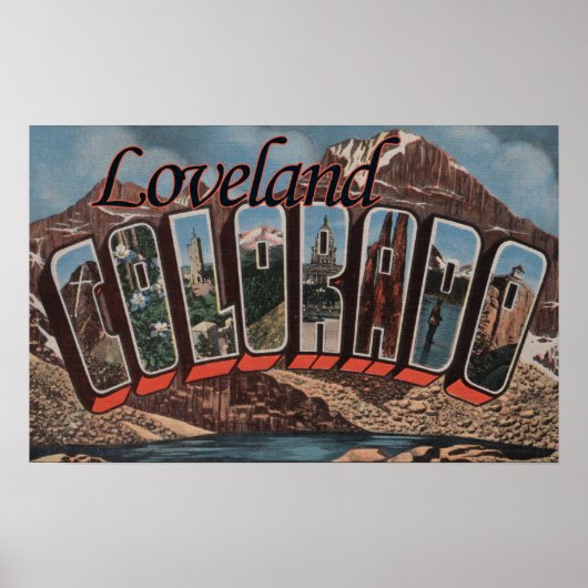 Loveland, Colorado - grote letterscènes Poster (Voorkant)