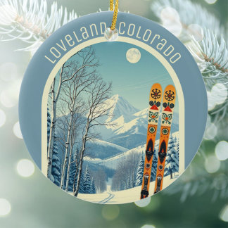 Loveland Colorado Rocky Mountains skiën Keramisch Ornament