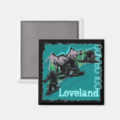 Loveland Colorado snowboard magnet (Voorkant / Achterkant)