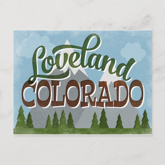 Loveland Colorado Snowy Mountains Briefkaart (Voorkant)