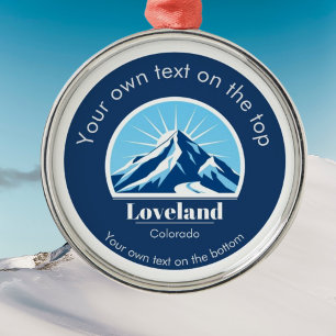 Loveland Colorado USA skigebied medaille Metalen Ornament