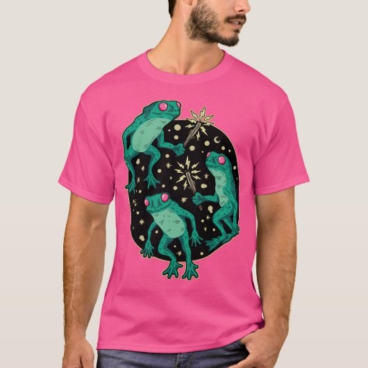 Loveland Frogman Cryptid Black T-shirt (Voorkant)