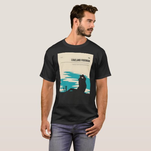 Loveland Frogman  Minimal Travel Poster T-shirt (Voorkant volledig)