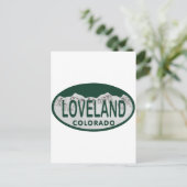 Loveland licence oval briefkaart (Staand voorkant)