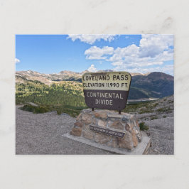 Loveland Pass Sign. Colorado Briefkaart