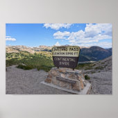 Loveland Pass Sign. Colorado Poster (Voorkant)
