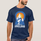 Loveland Ski Sunset Retro T-shirt (Voorkant)