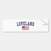 Loveland US Flag Bumpersticker (Voorkant)