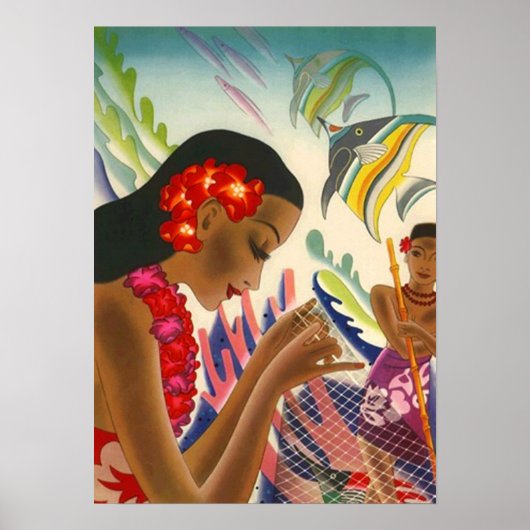 LOVELE  HAWAII ~ COLORFUL TROPICAL POSTER (Voorkant)