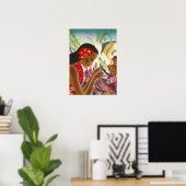 LOVELE  HAWAII ~ COLORFUL TROPICAL POSTER (Thuiskantoor)