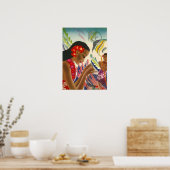 LOVELE  HAWAII ~ COLORFUL TROPICAL POSTER (Keuken)