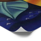 LOVELE HAWAII ~ UKULELE EN HIBISCUS-POSTER POSTER (Hoek)