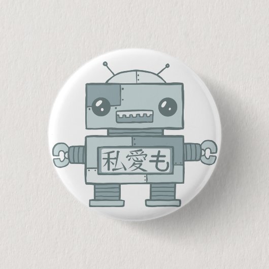 Loveless Robot Ronde Button 3,2 Cm (Voorkant)