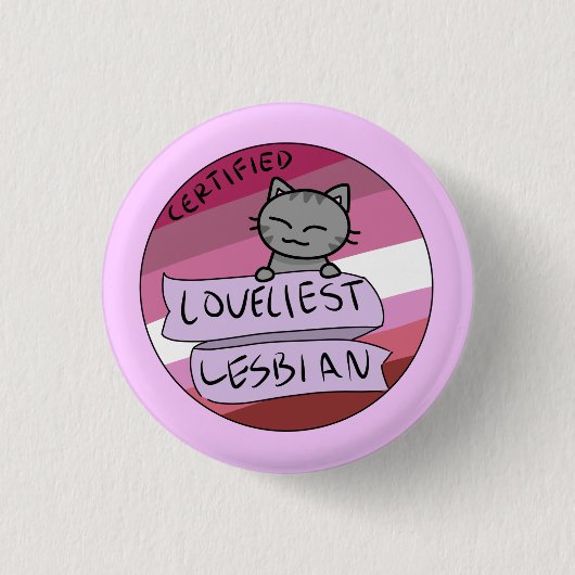 Loveliest Lesbian Ronde Button 3,2 Cm (Voorkant)