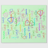 LoveLife multi-color Glossy Wrapping Paper Cadeaupapier (Vlak)