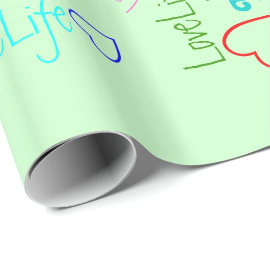 LoveLife multi-color Glossy Wrapping Paper Cadeaupapier (Rol Hoek)