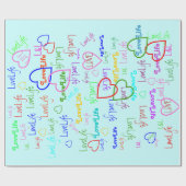 LoveLife multi-color wrapping Paper Cadeaupapier (Vlak)